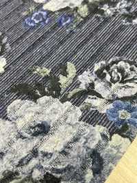 59011-41 羅紋抽針針織條紋轉印玫瑰設計大號[面料] 櫻花公司 更多照片
