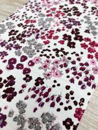 55051-3 60/2燒灼加工絲光棉天竺平針織物小花總設計[面料] 櫻花公司 更多照片