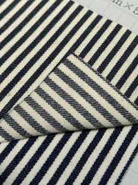W1027-4 粗條紋條紋丹寧布[面料] 吉和紡織 更多照片
