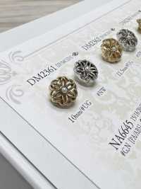 DM2361 珍珠塗層/壓力鑄造跳躍器扣[鈕扣] 愛麗絲鈕扣 更多照片