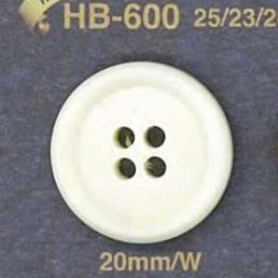 HB600 水牛角製 正面四孔鈕扣