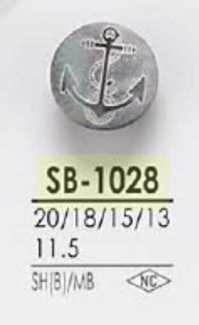 SB1028 黑蝶貝/黃銅製 圓形扣有柄鈕扣