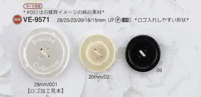 VE9571 聚酯樹脂製 表面四孔鈕扣