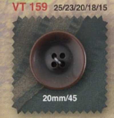 VT159 聚酯纖維樹脂製 正面四孔鈕扣