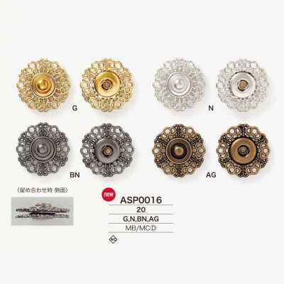 ASP0016 黃銅/壓鑄製按扣