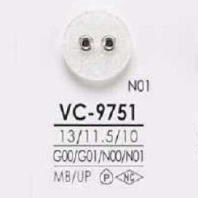 VC9751 黃銅/聚酯纖維樹脂製 正面兩孔鈕扣