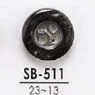 SB511 黑蝶貝製 四孔鈕扣
