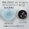 PW2045 聚酯樹脂製 表孔兩孔鈕扣