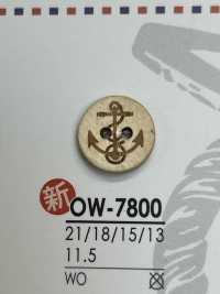 OW7800 木質兩孔紐扣[鈕扣] 愛麗絲鈕扣 更多照片