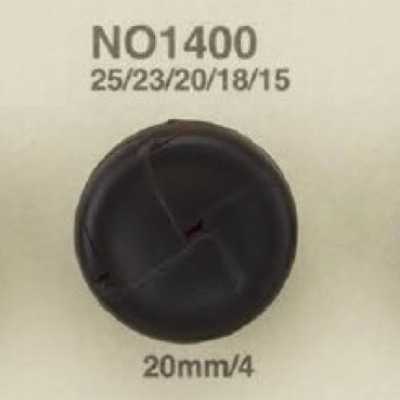 NO400 皮革/黃銅製 矩形環有柄鈕扣