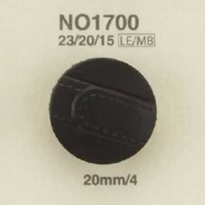 NO1700 皮革/黃銅製 圓形扣有柄鈕扣