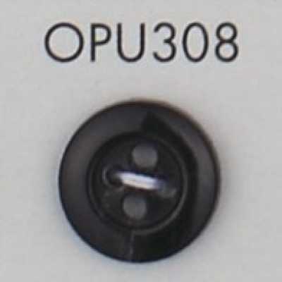 OPU308 聚酯纖維樹脂製 玳瑁調 4孔