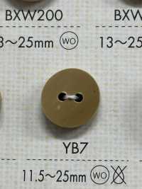 YB7 天然材質木質兩孔紐扣[鈕扣] 大阪鈕扣（DAIYA BUTTON） 更多照片