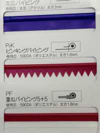 M-9100-PIPING m-9100極光彩色滾邊鑲邊帶[緞帶/絲帶帶繩子] 明星品牌（星香） 更多照片