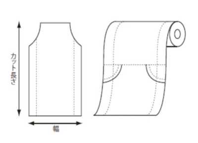 41807 PE帶褶邊卷裝罩套 寬480/580mm×1400mm