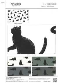 AP52101 黑貓牛津（圓卷）[布料] Cosmo Textile 更多照片