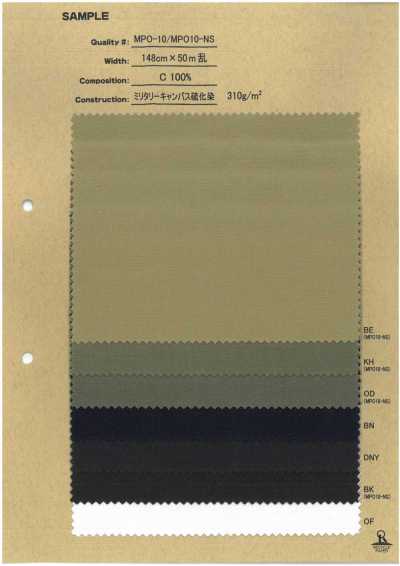 MPO-10 軍事帆布硫化染