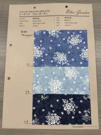850529 坯布藍色花園蕾絲花[布料] VANCET 更多照片