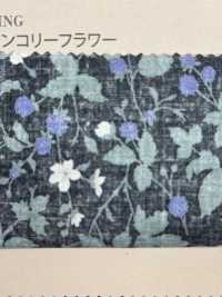 850531 SEVENBERRY® 恐慌未漂白棉憂鬱花黑莓[布料] VANCET 更多照片