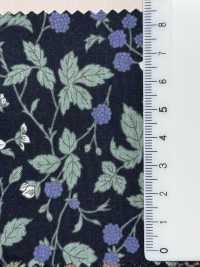 850531 SEVENBERRY® 恐慌未漂白棉憂鬱花黑莓[布料] VANCET 更多照片