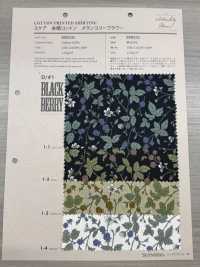 850531 SEVENBERRY® 恐慌未漂白棉憂鬱花黑莓[布料] VANCET 更多照片