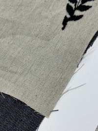 ON43699NA 麻牛仔丹寧布仿刺繡4吋收成（自然色）[布料] 小原屋纖維 更多照片