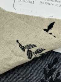 ON43699NA 麻牛仔丹寧布仿刺繡4吋收成（自然色）[布料] 小原屋纖維 更多照片