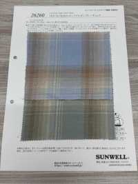 26260 OLD SLUB10s斜紋斜紋漸層格紋[布料] SUNWELL三維爾 更多照片