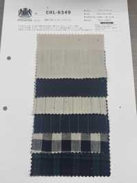 CHL-6349 麻不均勻線亨利衫再生水洗加工[布料] 桑村紡織 更多照片
