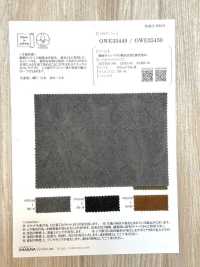 OWE35450 棉麻帆布的麻長炭染色與柿子單寧帆布[布料] 小原屋纖維 更多照片