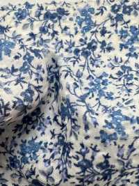 KCP807MWL-DK-9 80精紡細布棉質草坪布奇蹟波浪自由印花魯本斯玫瑰[布料] 小紋工房(宇仁纖維) 更多照片