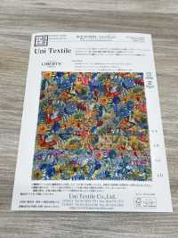 KCP807MWL-DK-8 棉質 80精紡細布奇蹟波浪自由印花黛安娜[布料] 小紋工房(宇仁纖維) 更多照片