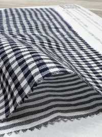 KKC908-DC-1 棉質天絲色織抽褶[布料] 小紋工房(宇仁纖維) 更多照片