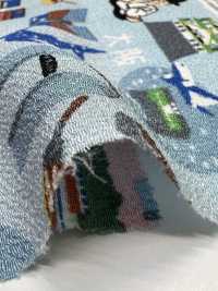 KKP2338-DB-99 絲縐Chirimen®[布料] 小紋工房(宇仁纖維) 更多照片