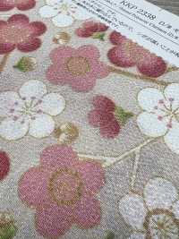 KKP2338-D-MODANUME Futako 絲縐現代梅子[布料] 小紋工房(宇仁纖維) 更多照片