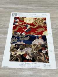 KKP2338-D-BOTANRYU 二子絲縐牡丹龍[布料] 小紋工房(宇仁纖維) 更多照片