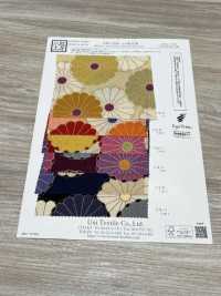 KKP2338-D-KIKUYUZEN 二子絲縐菊花友禪[布料] 小紋工房(宇仁纖維) 更多照片