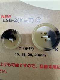 LSB2 乳白色動物角四孔樹脂紐扣[羈扣] Osaka Plastic Industries（DAIYA BUTTON） 更多照片