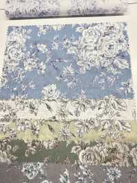 KP9073-DR 手繪花卉印花精紡細布（對折）[布料] Cosmo Textile 更多照片