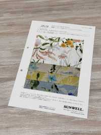 28118 麻坯布，水彩印花，天使柔軟處理[布料] SUNWELL 三維爾 更多照片