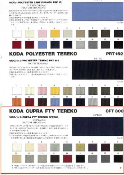 CFT300 100D/1×3 銅氨 FTY 羅紋抽針針織