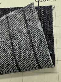 810-YWG 針條紋條紋丹寧布11盎司[布料] 吉和織物 更多照片