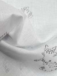 1026-648-1 60精紡細布刺繡貓[布料] HOKKOH北高 更多照片