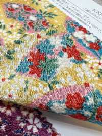 KKP2338-DK-89A 絲縐Chirimen®[布料] 小紋工房(宇仁纖維) 更多照片