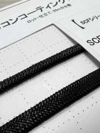 SSCF-01(S) 4毫米矽膠塗層繩子[緞帶、帶、繩子] Cordon 更多照片