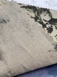 7026-1730-1 麻，坯布有大花朵圖案[布料] HOKKOH北高 更多照片
