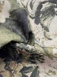 7026-1730-1 麻，坯布有大花朵圖案[布料] HOKKOH北高 更多照片