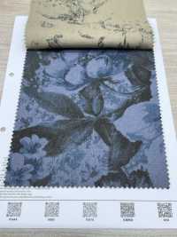 7026-1730-1 麻，坯布有大花朵圖案[布料] HOKKOH北高 更多照片