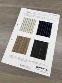 26265 40支單線棉抽褶拉絨條紋[布料] SUNWELL 三維爾 更多照片