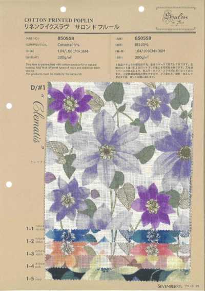 850558 麻感 竹節 薩隆德弗勒爾 Clematis